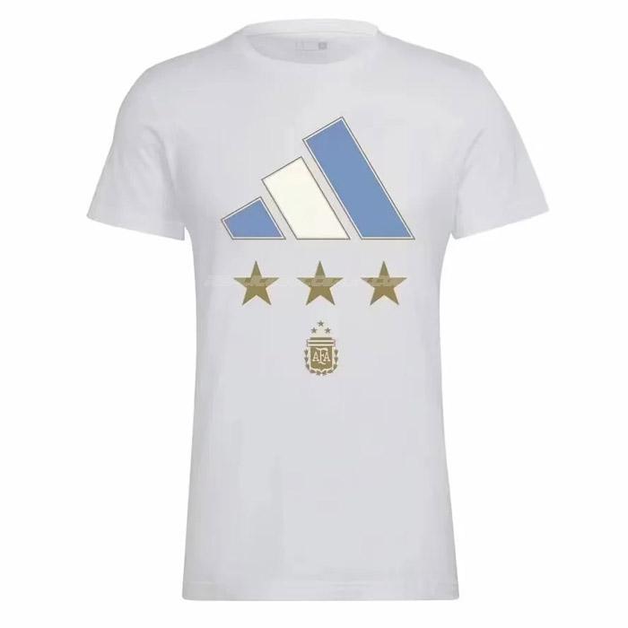 adidas アルゼンチン 2022 3 star 白い t-shirt