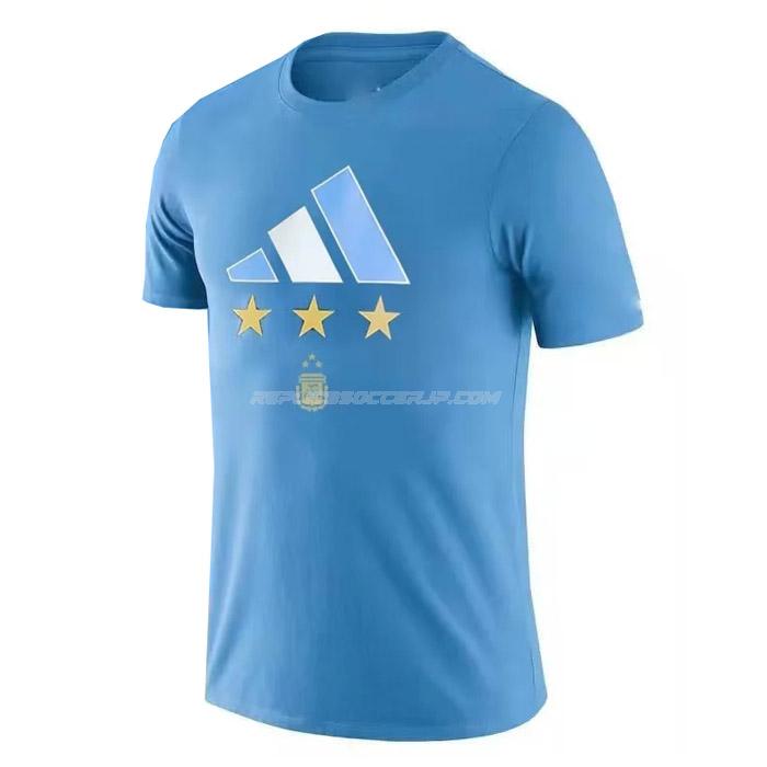 adidas アルゼンチン 2022 3 star 青い t-shirt