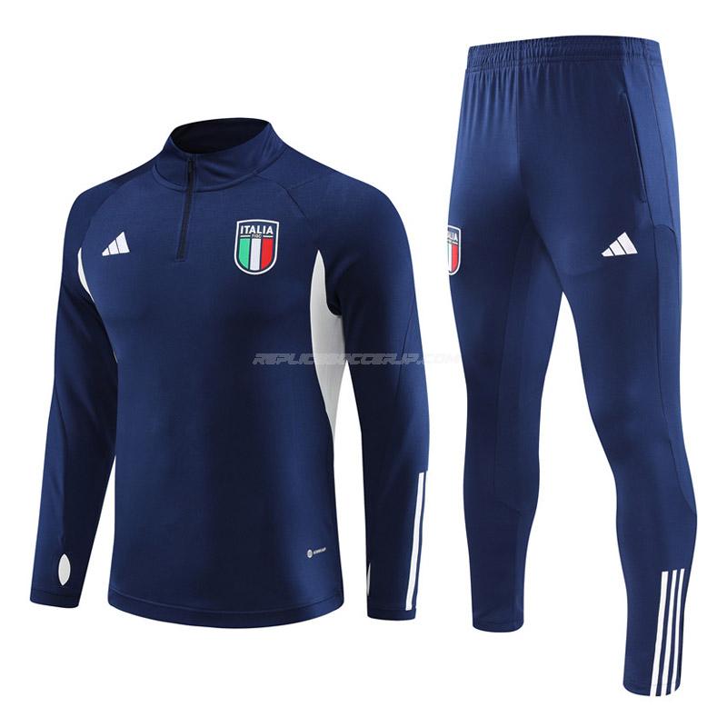 adidas イタリア 2023-24 231125a1 青い サッカー スウェットシャツ