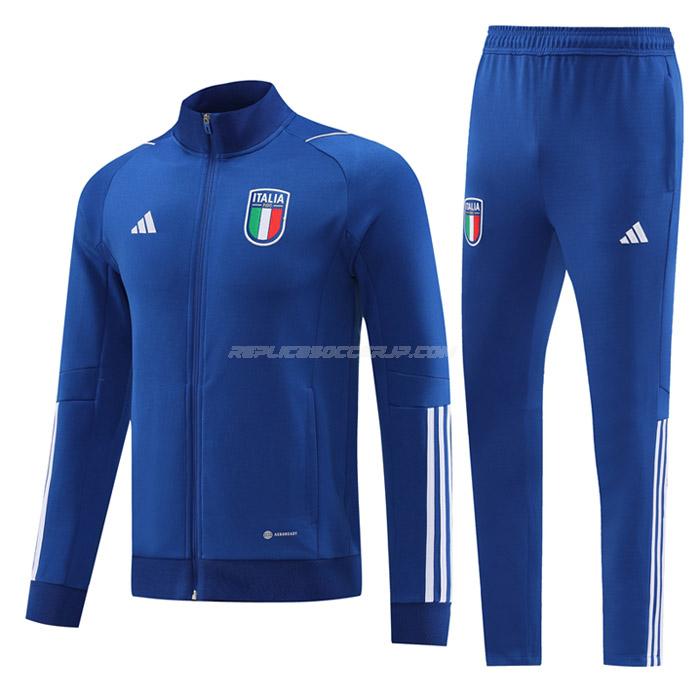 adidas イタリア 2023 青い ジャケット