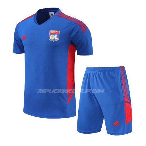adidas オリンピック リヨン 2022-23 スーツ 青い プラクティスシャツ