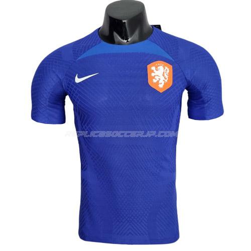 ナイキ オランダ 2022 プレイヤー版 青い プラクティスシャツ