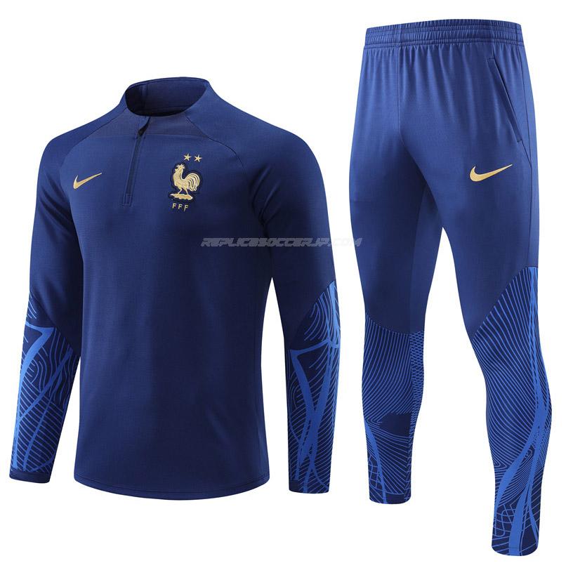 ナイキ フランス 2022-23 221025a1 青い サッカー スウェットシャツ